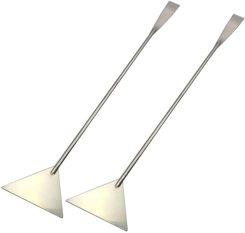 2Pcs Stainless Steel Aquarium Spatula Long Sand Spatula Scrapers Shovel Fish Tank Aquatic Plant Tools for Aquarium Accessories, 12.59 Inches (Silv...