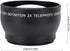 52mm 2X Magnification HD Teleconverter,Telephoto Lens,Waterproof,for 52mm Mount Camera...