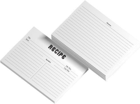 Recipe Cards - 100 White 4x6 Cards For Recipes, Blank Recipe Postcards Set. 14pt Postcard Paper Cardstock, Bulk Recipe Card Pack....