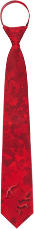 Jacob Alexander Men's Happy Valentine's Day Shooting Cupid with Hearts Pre-Tied Zipper Neck Tie - Red...