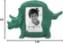 Isaac Jacobs 2” x 3” Resin Dinosaur Picture Frame, Vertical Keepsake Photo Frame with Easel and Hanging Tabs for Tabletop, Desktop & Wall Display ...