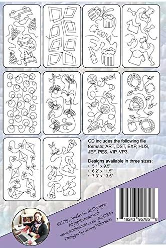 Amelie Scott Designs Edge Quilting Expansion Pack 11 embroidery patterns...