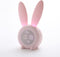 KDtech Kids Alarm Clock with Night Light 6 Ringtones, Cute Pink Bunny Digital Alarm Clock for Kids, Touch Control and Rechargeable Sleep Trainer C...