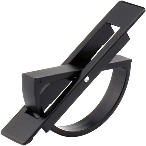 2 Pack Concealed Drawer Door Finger Insert Recessed Flush Pull Handle with Resin Back Cap, Black...