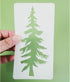 15 Pcs Trees Stencils, Pine Fir Cypress Cedar 3"x6", Christmas Trees Forest Stencils for Painting, Reusable Tree Templates for Window Wood Wall Ca...