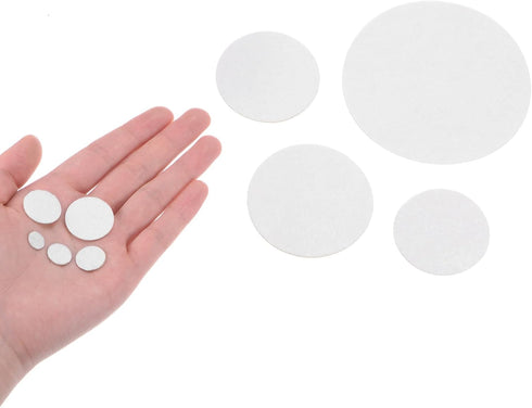 Round Adhesive Felt Circles Set, 12/25mm 15/32"/1" Pre Cut Felt Craft Stickers Non-Woven Mini Felt Fabric Circles for DIY Sewing Handcraft Cut Pro...