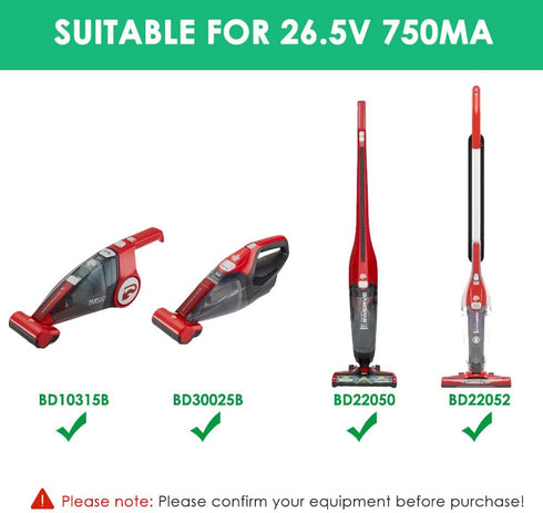Vacuum Cleaner Replacement Charger for 440008693 Compatible with Dirt Devil Vacuum Cleaner BD10315B BD30025BFD BD22052 BD30025B BD10310 Power Adap...