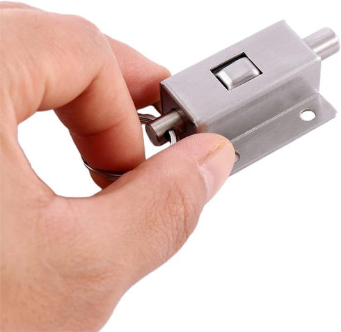 2PCS Slide Barrel Door Bolt,3 Inch Long Stainless Steel Barrel Bolt,Lock Door Bolts with Button Door Slide Lock Home Improvement Barrel Bolt...