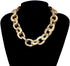Chunky Choker Necklace Gold Cuban Link Chain Double O Link Necklaces Punk Hip-hop Jewelry for Women...