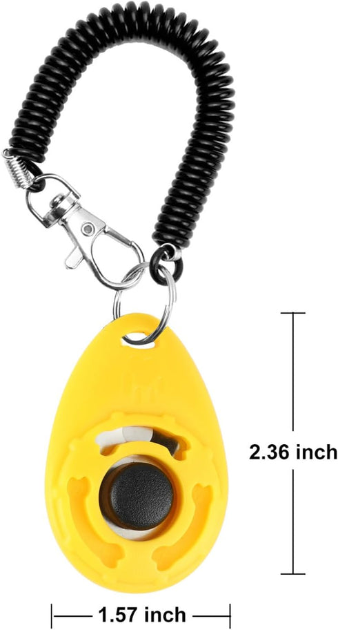 Pet Training Clicker, Whistle -Training Behaviour Aids Accessories for Puppies with Lanyard - Barking Control Device - Long Range Adjustable Frequ...