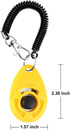 Pet Training Clicker, Whistle -Training Behaviour Aids Accessories for Puppies with Lanyard - Barking Control Device - Long Range Adjustable Frequ...