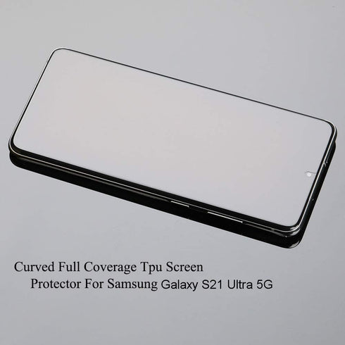 Ibywind 2Pcs Screen Protector For SamSung Galaxy S21 Ultra 5G 6.8"(Not For Gagaxy S21/S21+/S21 FE),Flexible TPU Film,With 1Pc Camera Lens Protecto...