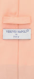 Vesuvio Napoli NeckTie Solid EXTRA LONG PEACH Color Men's XL Neck Tie...