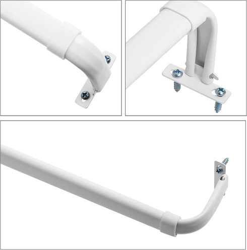 Sratte Curtain Rod Bracket Curtain Rod Single Bracket Curtain Hardware Brackets Spreader Wall Bracket Hooks with Screws Window Hardware Rod Holder...