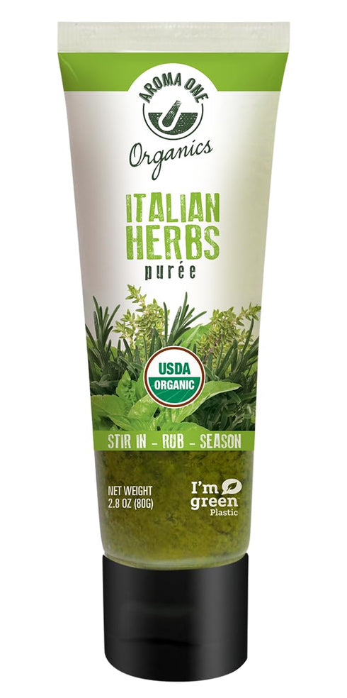 Aroma One Italian Herbs Puree Paste - Organic Herb Concentrate for Cooking, Seasoning & Sauces - Fresh Flavor Enhancer, Non-GMO, Gluten-Free, Vega...