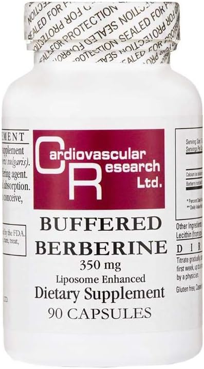 Cardiovascular Research Buffered Berberine 350 Mg, White, 90 Count...