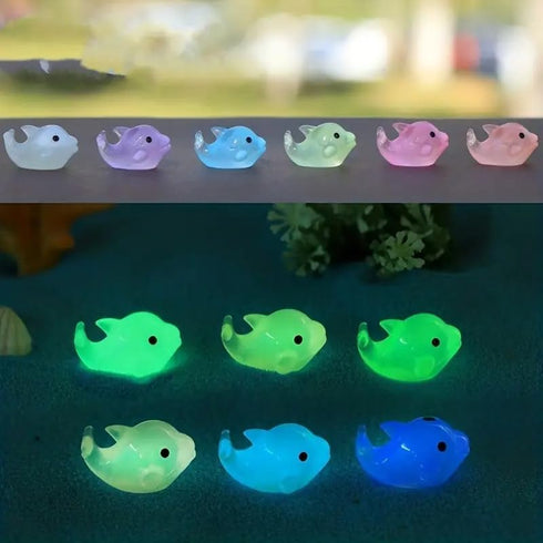 Glow in Dark Luminous Miniature Fairy Garden Accessories, Animals, Miniature Figurines, Micro Landscape Ornaments DIY Kit, Environmental Resin Gar...