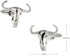 Bull Longhorn Steer Skull Pair Cufflinks in a Presentation Gift Box & Polishing Cloth...