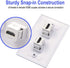 VCE 4K HDMI Keystone Jack 6-Pack, HDMI Female to Female Adapter HDMI Coupler Snap-in for Keystone Wall Plate, White...