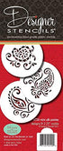 Designer Stencils Silk Paisley Cookie Stencils, Mini, Beige/Semi-Transparent...