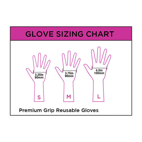 Colortrak Premium Grip Reusable Gloves, 4 Pairs (8 Gloves Total), Powder Free Latex, Durable and Chemical Resistant, Textured for Better Grip, Ext...