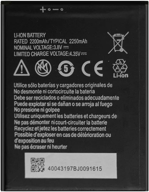for ZTE ZFIVE C LTE Z558VL Z557BL ZTE Tempo X Replacement Battery Li3822T43P4h736040 2250mAh...