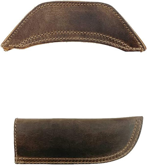 Hide & Drink, Rustic Leather Hot Handle Holders (Set of 2) Panhandle, Side Kick, Assist Grip for Cast Iron Skillets & Pans, Double Layered, Handma...
