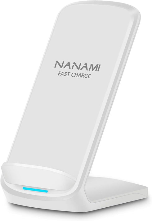 NANAMI Upgraded Fast Wireless Charger, Qi-Certified Wireless Charging Stand for iPhone 15/15 Plus/15 Pro 15 Pro Max/14/14 Pro/13/12/12 Pro & Qi Ch...