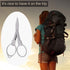 2 Pieces Stainless Steel Scissors Anti-Rust Folding Scissors Glasses-Shaped Mini Shear for Home and Travel Use...