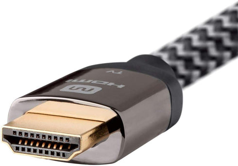Monoprice 4K Braided High Speed HDMI Cable - CL3 In Wall Rated, YCbCr 4:4:4, 18Gbps, Active, 20 Feet, Gray...
