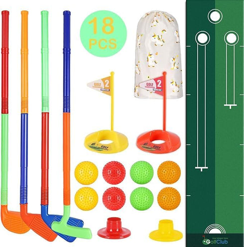 Toddler Golf Set- Chipping Net with 8 Balls, 4 Plastic 23.3" Kids Golf Clubs 3-5 Indoor Ourdoor Sports Toys Birthday for Toddlers Girls Boys 3 4 5...