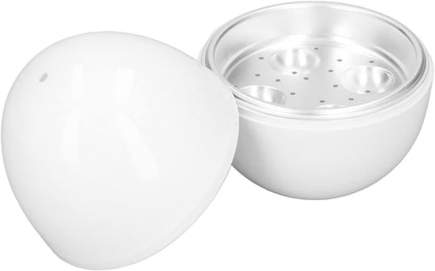 Hard Boiled Egg Cooker 4 Eggs Capacity Compact Design ABS Material Egg Shape Microwave Function Egg Boiler...