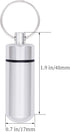 10 Pcs Portable Pill Case, Bantoye Waterproof Aluminum Pill Holders Storage Drug Container with Keychain for Outdoor Camping Traveling, Silver......
