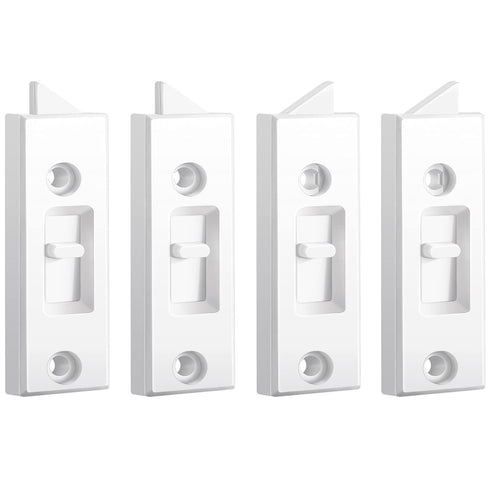 Window Latch Locks Window Parts and Hardware Window Tilt Latch Plastic Construction, Spring Loaded, 2 Inch Hole Center Spacing Sliding Lock Replac...