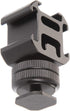 FocusFoto Aluminium Triple Head Cold Hot Shoe Mount Adapter for Lights, LED Monitors, Microphones, Audio Recorder & Studio Flash Bracket Video Cam...