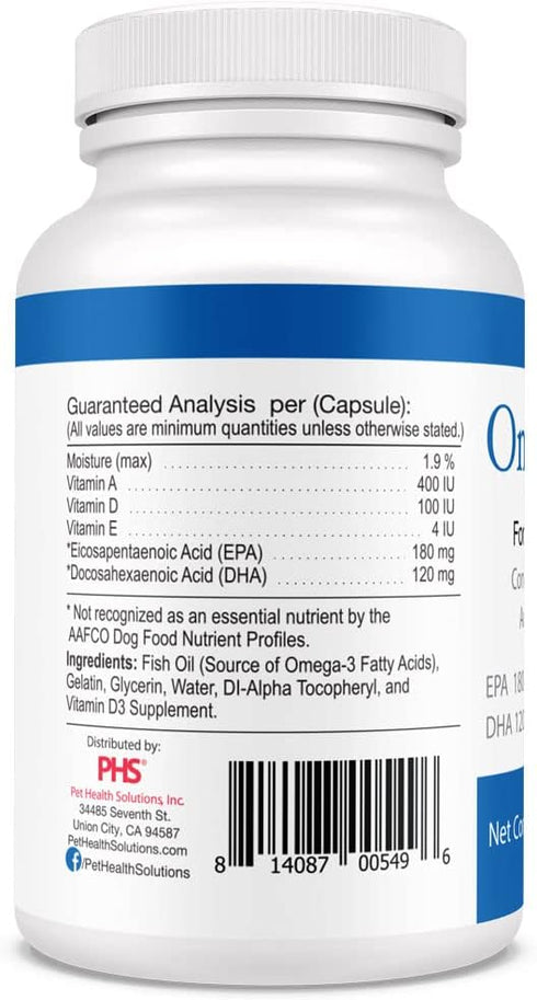 Omega-Caps for Medium Breeds-Vet Formulated for Joint & Heart Health, Healthy Radiant Skin & Coat, Reduces Shedding. Contains Omega 3 for Immune S...