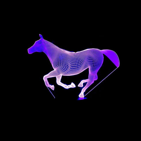 Horse 3D Light Girls Bedroom lamp, 7 Color Change Art Sculpture Lights LED Desk Table Light, Awesome Gift for Brother Sister Husband Wife Boss Fat...