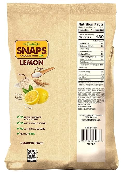 Stauffer's Original Recipe Lemon Snaps 14 oz. Bags (3 Bags)...