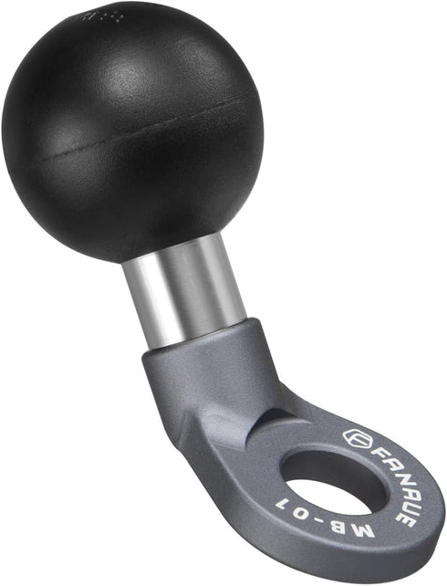 FANAUE MB-01 Angled Bolt Head Adapter Ball Base with 10mm Mounting Hole for RAM Mounts B Size Double Socket Arm and Bike Motorcycle Phone Holder, ...