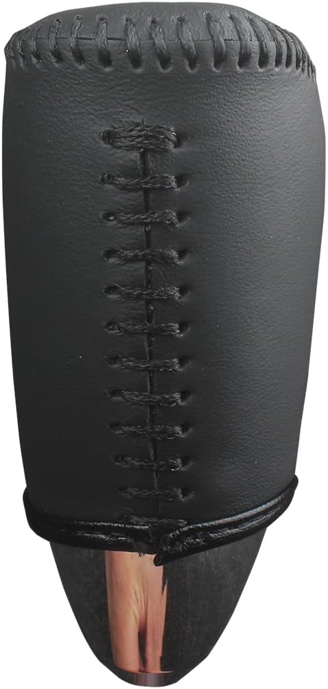 Fit Genuine Leather Gear Shift Knob Cover for 2007 2008 2009 2010 Chrysler Sebring 2011 2012 2013 2014 Chrysler 200 Automatic Accessories (Black l...