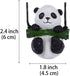 Cute Swinging Panda Car Mirror Hanging Accessories Fun Interior Rearview Mirrors Car Decorations (Panda)...