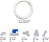 (White tubing 5 meters) - 10 pcs 1cm Quick Connect Push In to Connect Water Purifiers Tube Fittings for RO Water Reverse Osmosis System+5 metres(1...