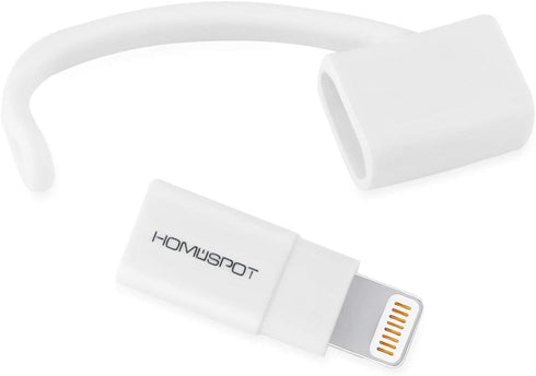 HomeSpot iPhone Charger, Micro USB to 8 pin Lightning Adapter Converter with Tether Keeper Sleeve, Apple MFi Certified for iPhone 8 7 7plus 6s 6Pl...