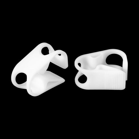 PATIKIL Plastic Tube Tubing Clamps, 2Pcs 3/8" - 5/8" Tube OD Adjustable Precise Flow Control Hose Clamp Clip for Laboratory Pinch Valve, White...