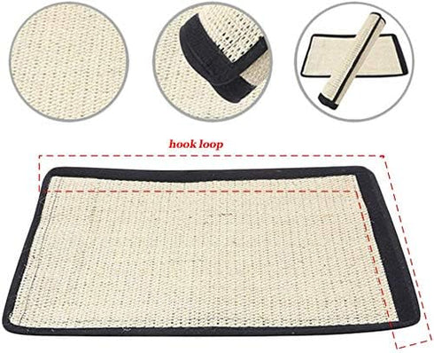 Cat Scratcher Pad Wrap Around Post Replacement for Cat Tree Under-Table Adjustable Toy Sofa Leg Furniture Protector Chair Mat Training Scratch Fun...