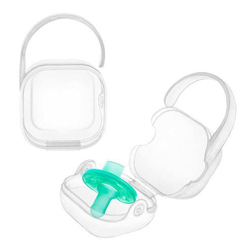 Pacifier Case Pacifier Holder Case Pacifier Clip Binky Holder Case Pacifier Box Pacifier Accessories 2 Pack Clear Hook Design...