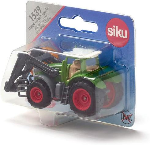 Siku 1539, Fendt 1050 Vario Tractor, Metal/Plastic, Green, Bale clamp and removable cab...