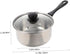 1 Set Stainless Steel Saucepan with Glass Strainer Lid Sauce Pot Pan Induction Pot Stock Pot Sauce Pan...