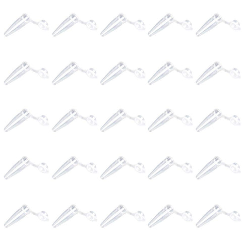100 Pieces Microcentrifuge Tubes 0.5ml Microcentrifuge Tubes Mini Centrifuge Tubes Plastic Microcentrifuge Test Tubes with Attached Lid, Transpare...