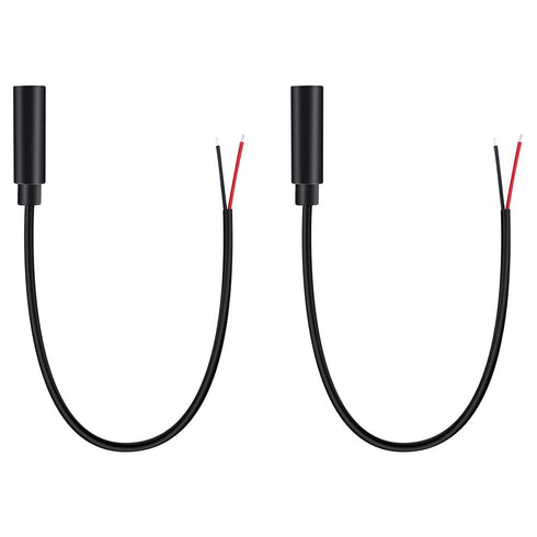 Fancasee 2 Pack Replacement 3.5mm Female Jack to Bare Wire Open End TS 2 Pole Mono 1/8" 3.5mm Jack Plug Connector Audio Cable Repair...